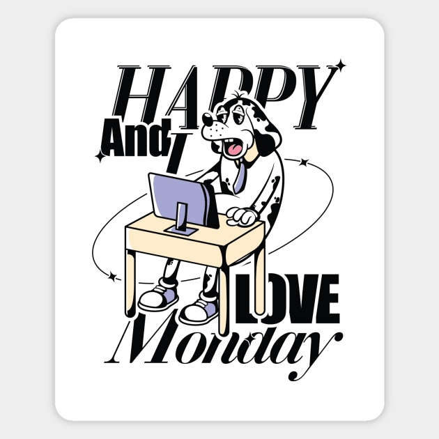 I LOVE MONDAY Light Magnet by TrippyTH